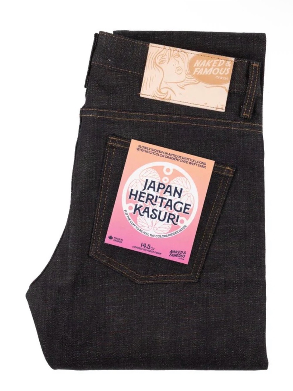 Naked & Famous Super Guy Japan Heritage Kasuri Denim - Size 32